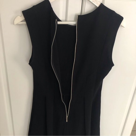 Dynamite Small Fit and Flare Crewneck Sleeveless Classic Black Dress Office Suit - Picture 10 of 13
